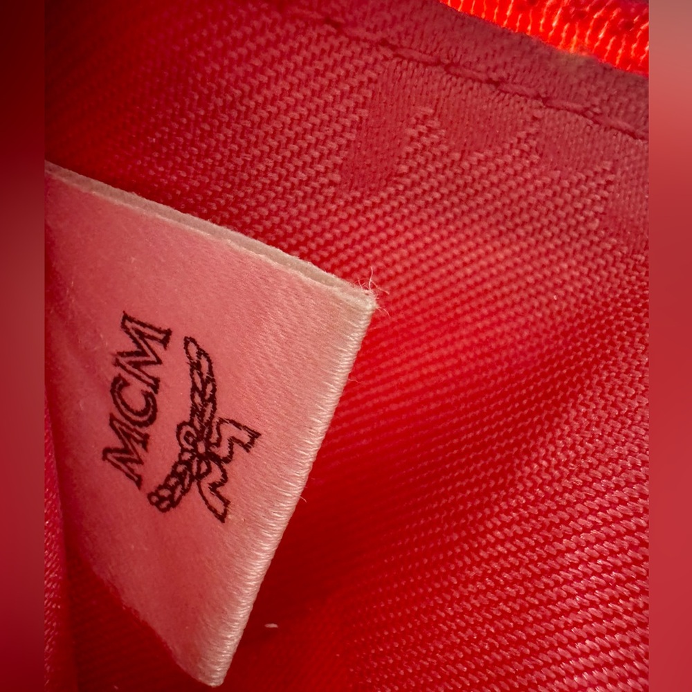 MCM Visetos Pink and Tan Zip Wallet - Picture 11 of 12